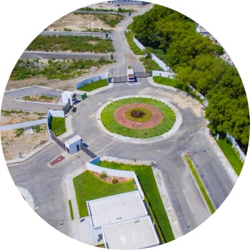 Rotonda central para acceso